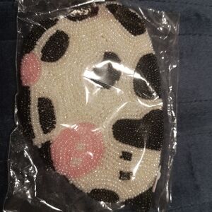 Beaded Cow Print Patch